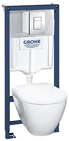 Grohe Solido Perfect Pack Bati Wc Solido Compact (39186000), Céramique, Chrome