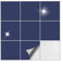 Kiwistar Fliesenaufkleber Dunkelblau Glänzend - 15 x 15 cm - 50 Stück - Klebefliesen zum Überkleben von Wandfliesen - Fliesensticker für Küche Bad Fliesenmuster - selbstklebend und wasserfest