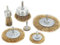 Ballshop 6 PCS Brass Coated Wire Brush Wheel Wire Brushes Drill Bit Set Shank for Rotary Tools