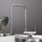 grifo cocina osmosis abatible, grifo abatible fregadero, cobre, purificador de agua, ósmosis inversa, grifo, 1/4 -Cromado