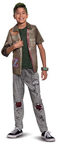 Zed Zombies Costume, Disney Zombies-2 Character Outfit, Kids Movie Inspired Shirt, Pants and Z-Band, Classic Child Size Medium (7-8) Green