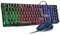Rii Gaming RK108 (italienisches Layout) – Set mit Tastatur RK100+ und Gaming-Maus, LED-Hintergrundbeleuchtung, Empfindlichkeit einstellbar bis zu 3.200 dpi