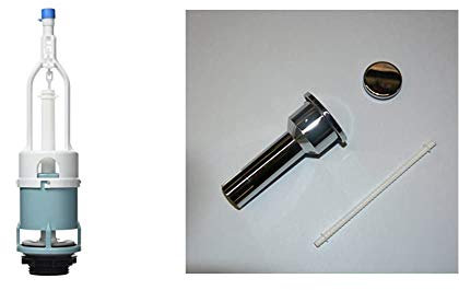 Roca Kit Pulsador Simple Ros.Largo Atlanta AH0007700R Válvula de Paso 2 Puertos Porcelana Blanco