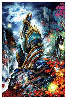LINYUYI Gaming-Poster Monster Hunter 36 Leinwand-Poster, Schlafzimmerdekoration, Sport-Landschaft, Bürozimmer, Dekoration, Geschenk, 30 x 45 cm, ohne Rahmen-style1
