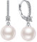Perlenohrringe Silber 925 Ohrringe Hängend Damen Perlen Creolen Mit Perle Echte Süßwasser Hangend
