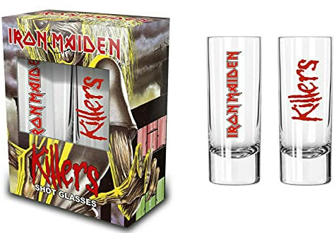 Razamataz Iron Maiden Shot Glass Set Shot Glasses Killers Set of 2 6 cl