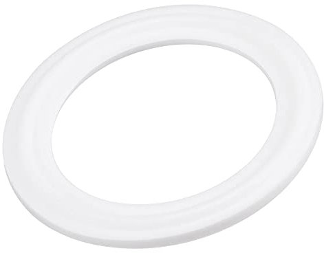 sourcing map 2Stk. PTFE-Dichtungsflansch O Ring für 1,5 Zoll Vakuumspanner weiß