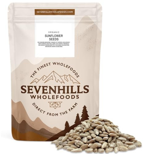 Sevenhills Wholefoods Organic Sunflower Seed Kernels (Hulled, Shell Removed) 1kg, Sourced from Europe, Unsalted, Vegan, Kosher, Non-GMO