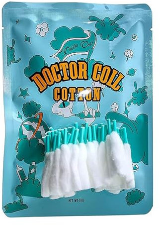 Nubes de bobina de algodón orgánico japonés de 3 mm, 50 unidades, Blanco