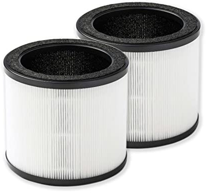 PUREBURG Ersatzfilter kompatibel mit Holmes HPA360W 360° & Bionaire True HEPA 360° Luftreiniger, 2er-Pack H13 HEPA Aktivkohle, 2-in-1, 4-stufige Filtration