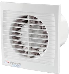 VENTS Kleinraumventilator Wandventilator Silenta-S 100 VTH mit Zugschalter, Nachlauf & Hygrostat
