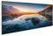 Bild auf Leinwand Berge mit beleuchteten Gipfeln Steinen in Bergsee bei Sonnenuntergang Wandbild Leinwandbild Bilder für Wohnzimmer GBHD-Pano