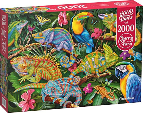 Puzzle 2000 pièces : Caméléons étonnants