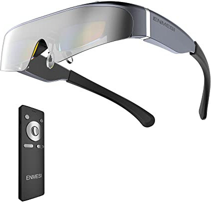 MYPOWR AR Brille, 3D VR HMD Monitor, 1920x1080x2 HD Anzeige, 4K Display 4496 PPI, Hardware 3D Splitscreen, Direkt Mit Verschiedenen Medienquellen Verbunden