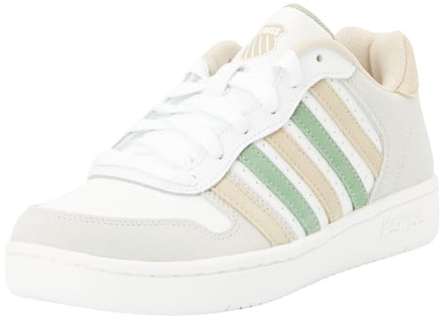 K-Swiss Court Palisades Herren Turnschuh, White Skin Peach, 41.5 EU
