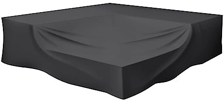 Garden Furniture Covers 210 x 140 x 80 cm Outdoor Patio Set Cover for Chair Set, Extra Large Outdoor Garden Furniture Waterproof Rectangular Patio Table Cover 600D Oxford fabric, Windproof, Anti-UV
