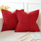 Artscope 2er Set Kordsamt Kissenbezüge Moderne Kissenhüllen Dekorative Sofakissen Dekokissen Weicher Zierkissenbezug für Wohnzimmer Sofa Schlafzimmer Boho Dekor Rot, 50x50cm