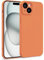MyGadget Coque Compatible avec Apple iPhone 15 Plus - Case TPU Souple & Soft avec Doublure Microfibre - Cover Protection Extra Fine & Légère Orange