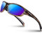RIVBOS Sonnenbrillen Fahrradbrille Radsportbrillen Sportbrille für damen herren Polarisierte TR90 Superleichtes Unzerbrechlicher Rahmen UV400 Wandern Laufen Golfen und Fischen RB831(RB832)