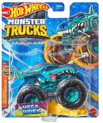 Hot Wheels Monster Trucks Mega-Wrex - Coche modelo fundido a escala 1:64
