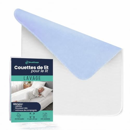 BestZings - Alèse de lit pour Personnes âgées - alèse imperméable - alèses lavables - Housse de lit imperméable - protège-Matelas - alèse bébé (90x75 Pack 1)