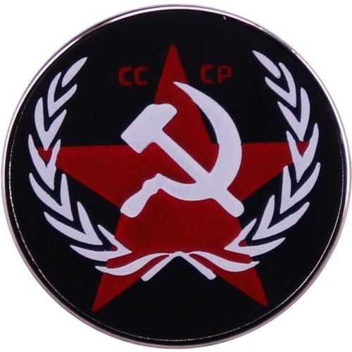 Sowjetische Brosche, Metall, Rund, Roter, Abzeichen, Kommunismus-abzeichen, Udssr-symbol, Anstecknadel, Schmuck, Zubehör Für Hut, Kleidung, Rucksack