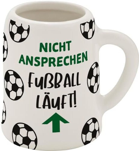 GRUSS & CO Schnapskrug mit Motiv Ball | New Bone China, 5 cl, Mini-Krug mit Spruch | Lustiges Geschenk, Party, Männergeschenk | 73843