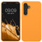 kwmobile Cover per Samsung Galaxy S24 FE Custodia - Back Case per Smartphone in Silicone TPU - Protezione Gommata - arancia fruttata