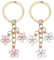 Mabor Blumen Taschen Anhänger,2 Stück Bag Charms Metall Schlüsselanhänger Damen Blumen Keychain Cute Aesthetic Schlüsselanhänger Aesthetic Schulranzen Anhänger Mädchen Taschenanhänger Blume