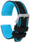 sourcing map Silicone Watch Bands 20mm Soft Quick Release Watch Band, Black Light Blue