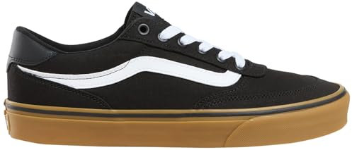 Vans Hombre Zapatillas De Lona Brooklyn, Black/Gum, 42.5 EU