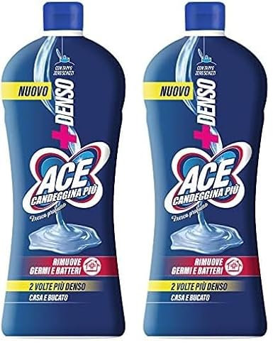 ACE Candeggina Più Denso Squeeze Fresco Profumo, Flacone da 1 litro (Confezione da 2)