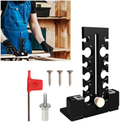 Kit di tasselli per tasselli, da 7 mm a 18 mm, 12 fori, regolabili, inserti in carburo, tasselli, set di fori per tasselli (nero)