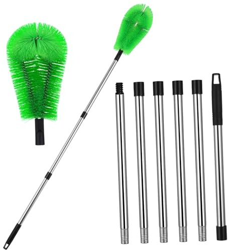MAGICLULU 1 Set Dachrinnenbürste Mit Flexibler Stange – Hohe Reichweite Für Dachrinnen- Und Abflussstangen