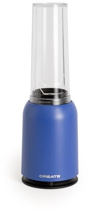 CREATE/MOI STUDIO/Batidora de vaso azul cobalto/Tritura y emulsiona, para smoothies y batidos, vaso 400 ml, individual, libre de BPA, portátil, cuchillas de acero inoxidable, 230W