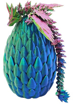 -Drachenei, gedrucktes Drachenei – voll beweglicher Drache im Ei | Sammelfiguren für und Kinder, Schreibtischspielzeug, Heimdekoration