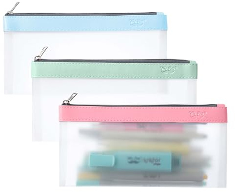 Mr. Pen- Clear Pencil Pouch, 3 Pack, Pencil Bags, Clear Makeup Pouch