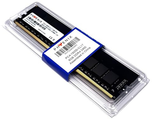 PHOENIX RAM 8GB (1x8GB) DDR4 2400MHz UDIMM PC4-19200 CL17 288 PIN 1,2V MEMORIA DESKTOP COMPATIBILE CON INTEL/AMD