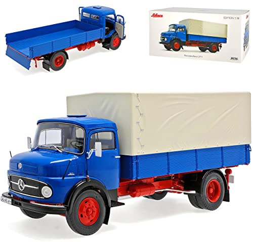 Mercedes-B L911 Blau LKW 1961-1984 1/18 Schuco Modell Auto mit individiuellem Wunschkennzeichen