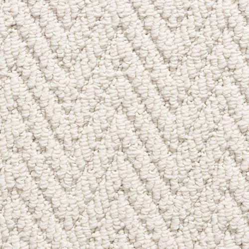 Tuda Carpets | Havana Herringbone 6mm Pile Budget Carpet with Felt Backing, 8.4mm Total Height | Ivory (5111) - 4m x 3m (13ft1 x 9ft10)