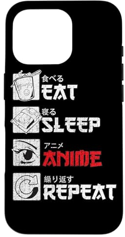 Eat Sleep Anime Repeat Case for iPhone 16 Pro