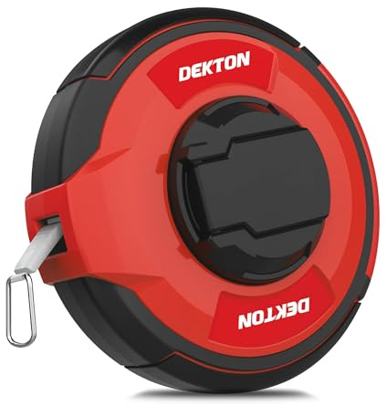 DEKTON 20M Surveyor Tape – Dual Metric & Imperial Uv Print, Class Iii Accuracy, Steel Lacquered Blade, 3:1 Speed Rewind, Abrasion & Corrosion Resistant, Durable Abs Housing With Metal Ring