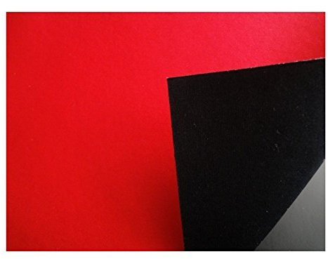Fabrics-City % SCHWARZ/ROT NEOPREN-IMITAT Stoff Doubleface Neoprenstoff Stoffe, 2755