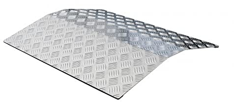 Rampa de umbral para puerta, puente de umbral, rampa para sillas de ruedas de 60 cm de longitud, aluminio