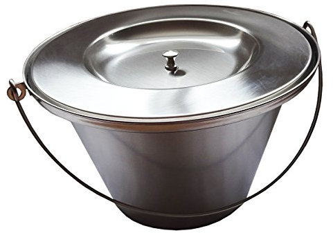 Pflegehome24® Toilettenstuhleimer universal, Edelstahl, Geruchsverschluß - Toiletteneimer