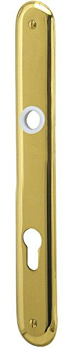 Langschild ELEGANT, PZ88, Messing poliert, 1 Stück | Beschläge Türen | Grundmann WG