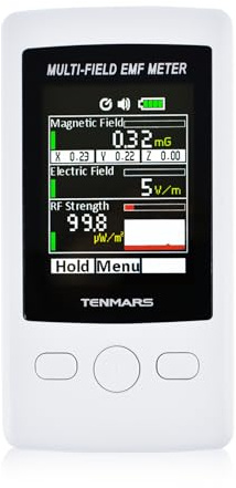 Mehrfeld EMF ELF Meter Handheld RF Gaussmeter 0,02-2000 mg (0,02 bis 200 uT) Elektromagnetische Elektrische RF Stärke Feld Tester Niederfrequenz Magnetfeldern mit Warnsummer