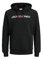 JACK & JONES Herren Kapuzenpullover (Schwarz (Corp 054 Black-White, L))