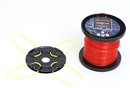 Metall Fadenkopf 25,4mm Mähkopf Schneidkopf Trimmerkopf Motorsense Freischneider Rasentrimmer + 100m Mähfaden 2,4mm Stern