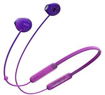 TCL SOCL200 Écouteurs in-Ear Bluetooth (Lecture 17 h, Fonction de Charge Rapide, télécommande, Microphone, Annulation de l'écho), Sunrise Purple